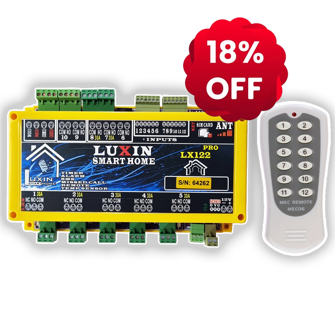 کنترل پیامکی 12 رله 30 آمپر