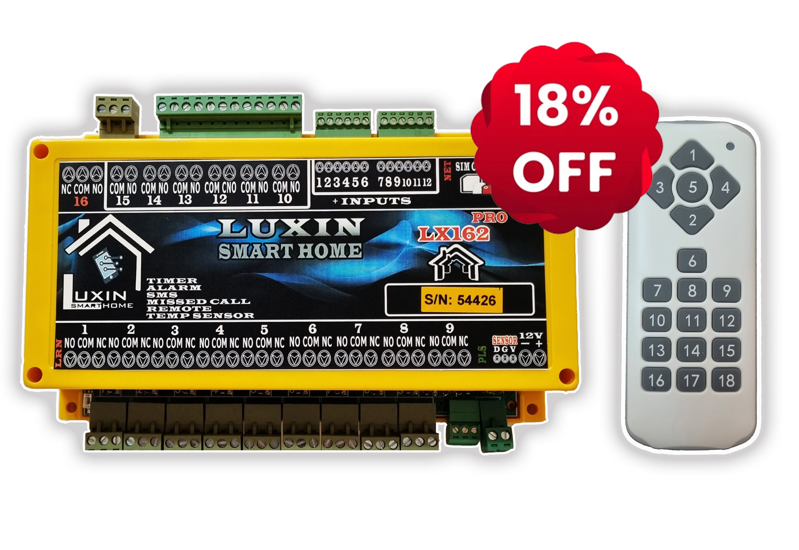 کنترل پیامکی 16 رله فول آپشن